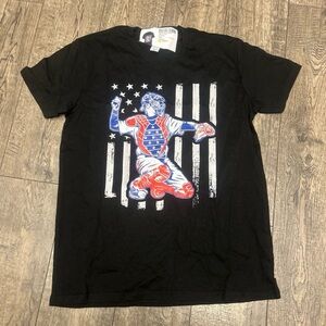 Black baseball catcher  T-Shirt xl youth